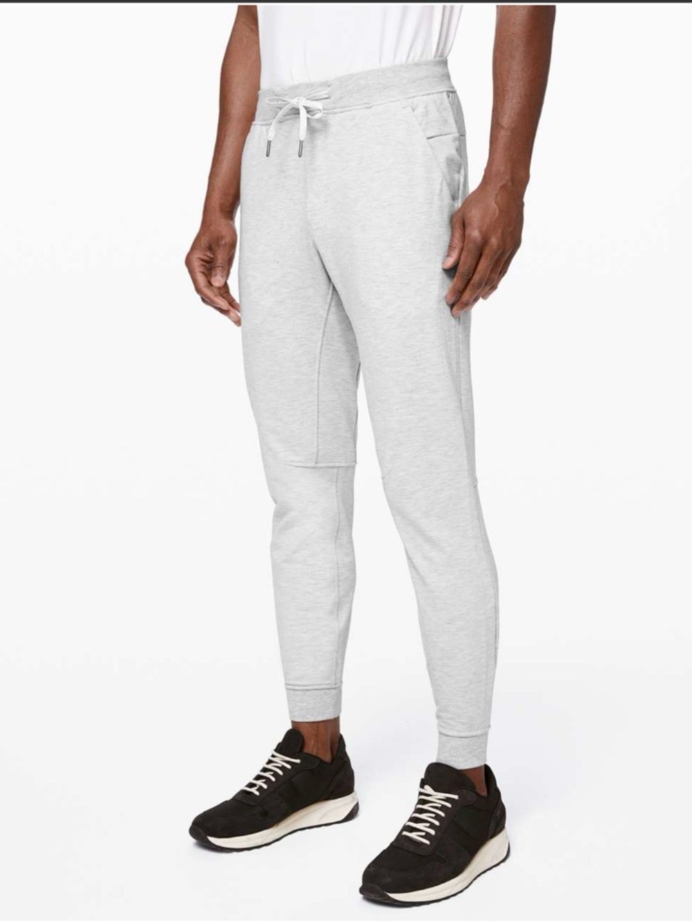 Lululemon City Sweat Jogger Pants Mens Heathered Gray Stretch French Terry